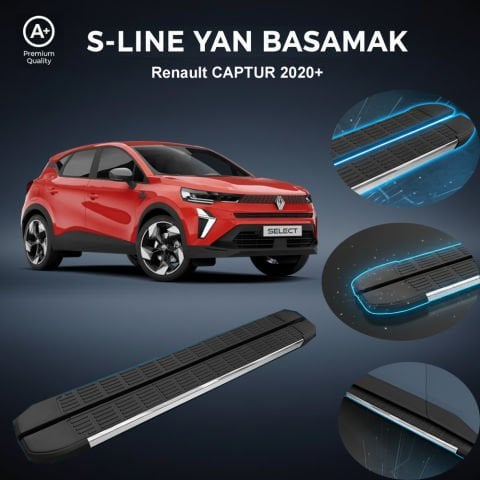 Renault Captur  S-Line Premium Krom Yan Basamak 2020 Sonrası
