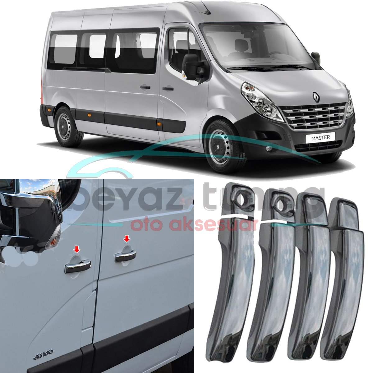 Renault Master Kapı Kolu Kromu Nikelajı 2010 Sonrası