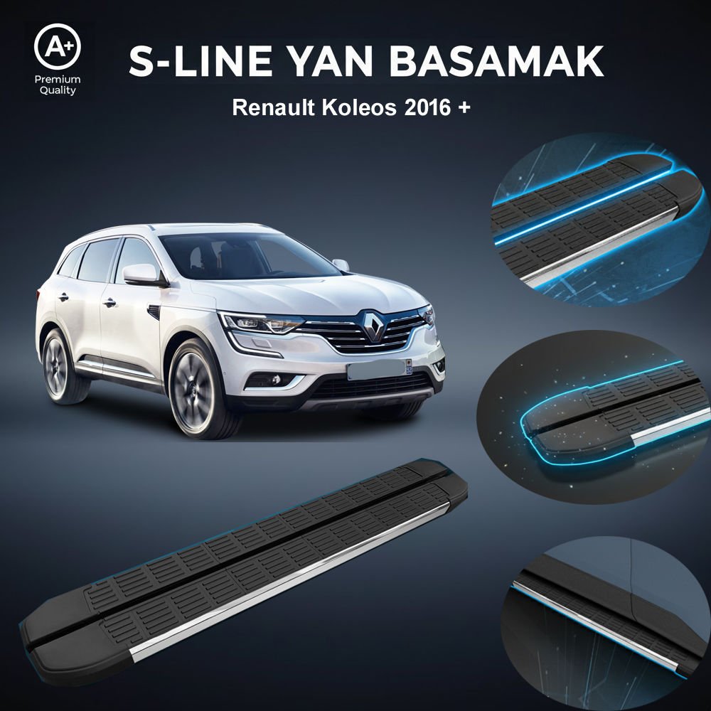Renault Koleos S-Line Premium Krom Yan Basamak 2016 Sonrası