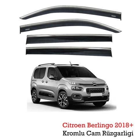 Peugeot Berlingo Kromlu Cam Rüzgarlığı Niken 2018 Sonrası