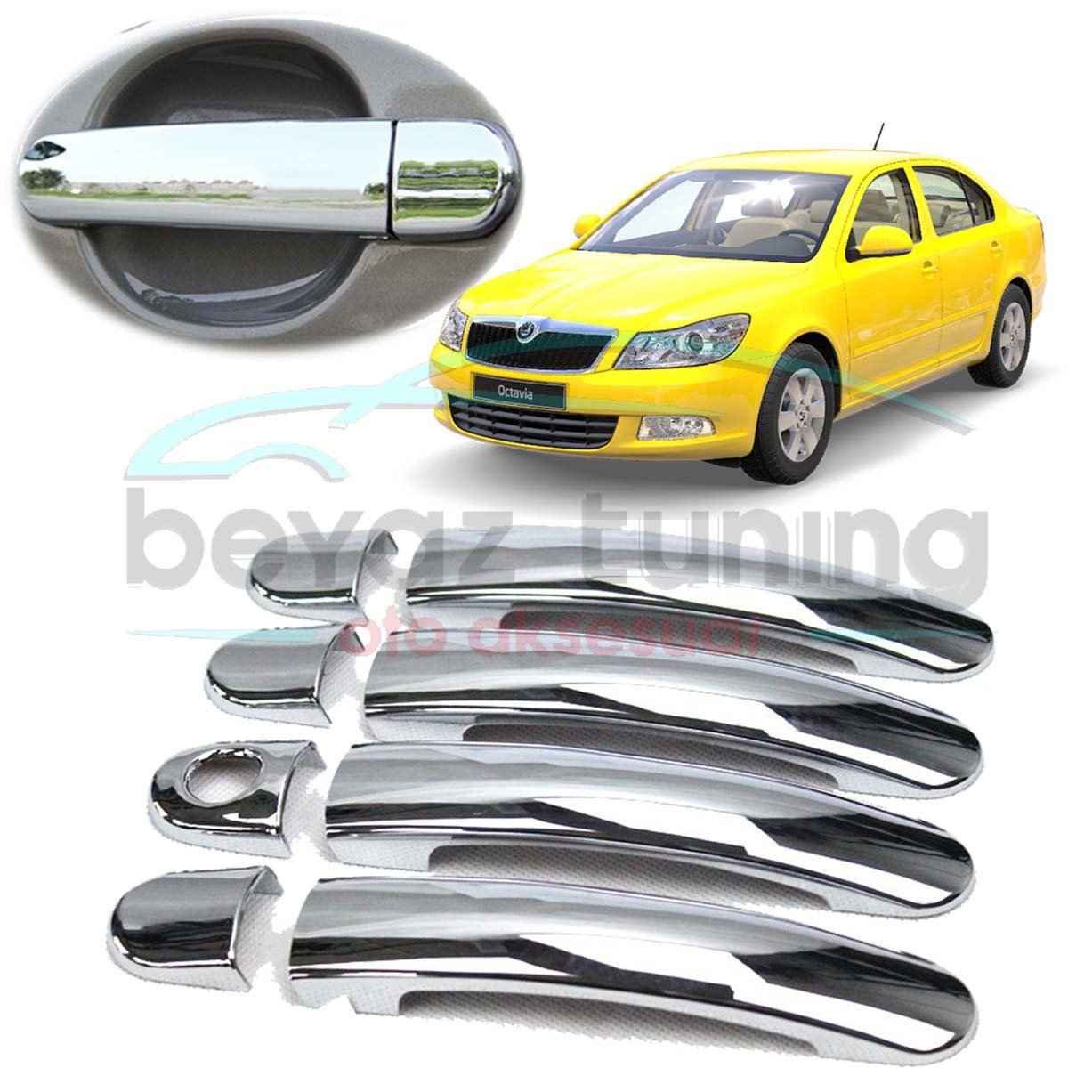 Skoda Octavia Kapı Kolu Kromu Nikelajı 2008-2012