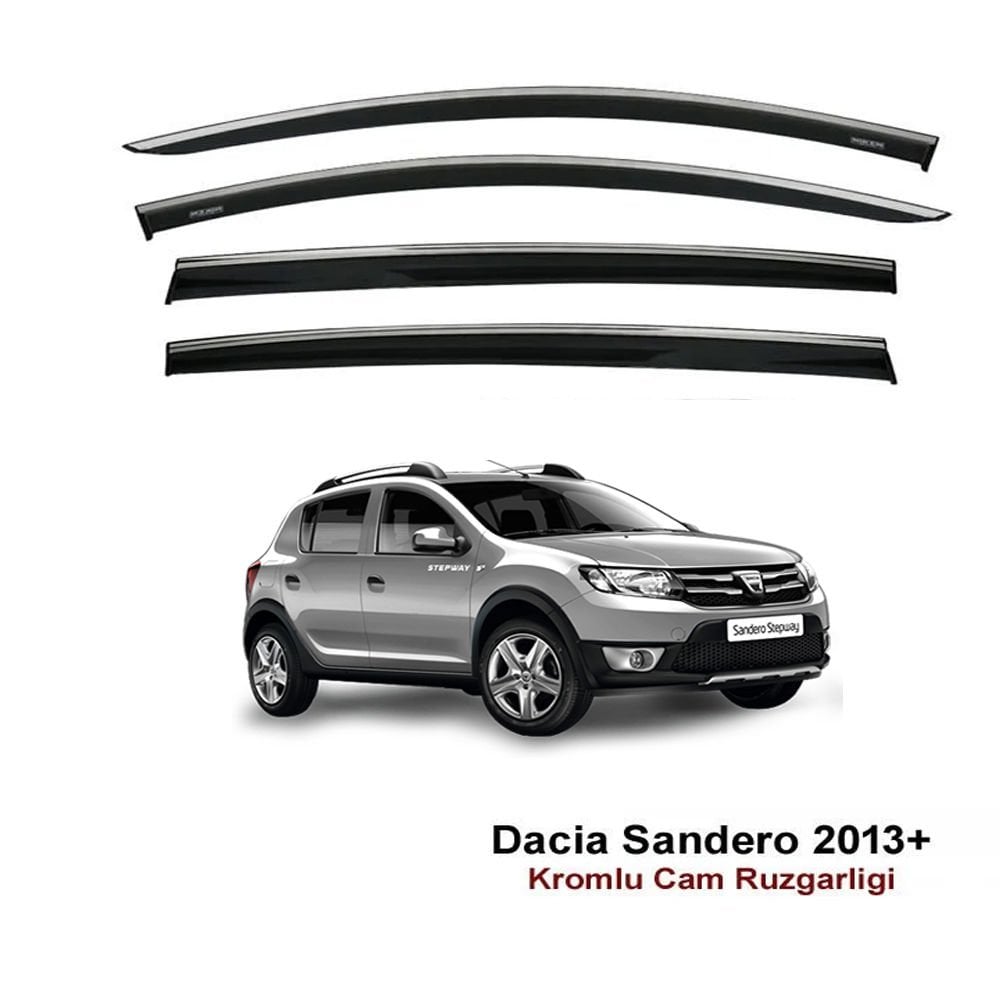 Dacia Sandero Kromlu Cam Rüzgarlığı Niken 2013 Sonrası