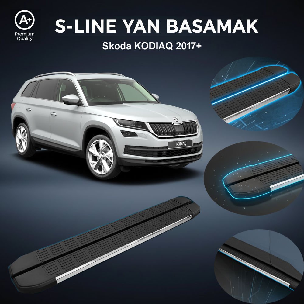Skoda KODİAQ S-Line Premium Krom Yan Basamak 2017 Sonrası