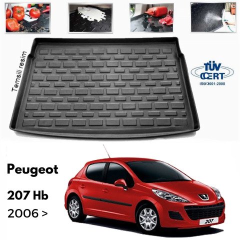 Peugeot 207 Bagaj Havuzu Paspası 2006-2015