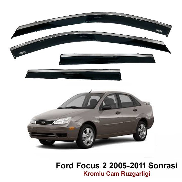 Ford Focus 2 Kromlu Cam Rüzgarlığı Niken 2005-2011