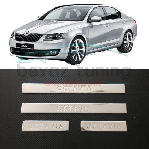 Skoda Octavia Kapı Eşiği Kromu Nkelajı 2013-2017