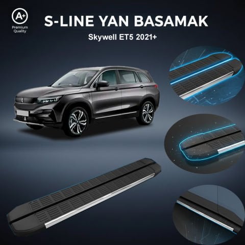 Skywell ET5 S-Line Premium Krom Yan Basamak 2021 Sonrası