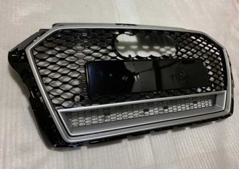 Audi A3 Ön Panjur Izgara RS3 Model 2016-2021 Arası Gri Çerçeveli