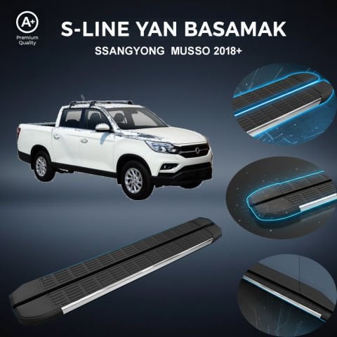 Ssangyong Musso S-Line Premium Krom Yan Basamak 2018 Sonrası