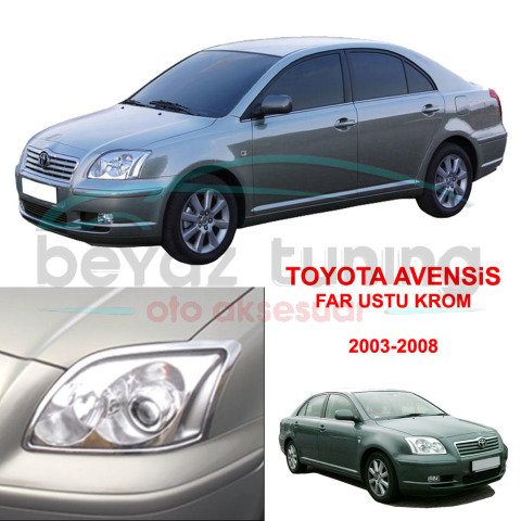 Toyota Avensis Far Çerçevesi Kromu Nikelajı