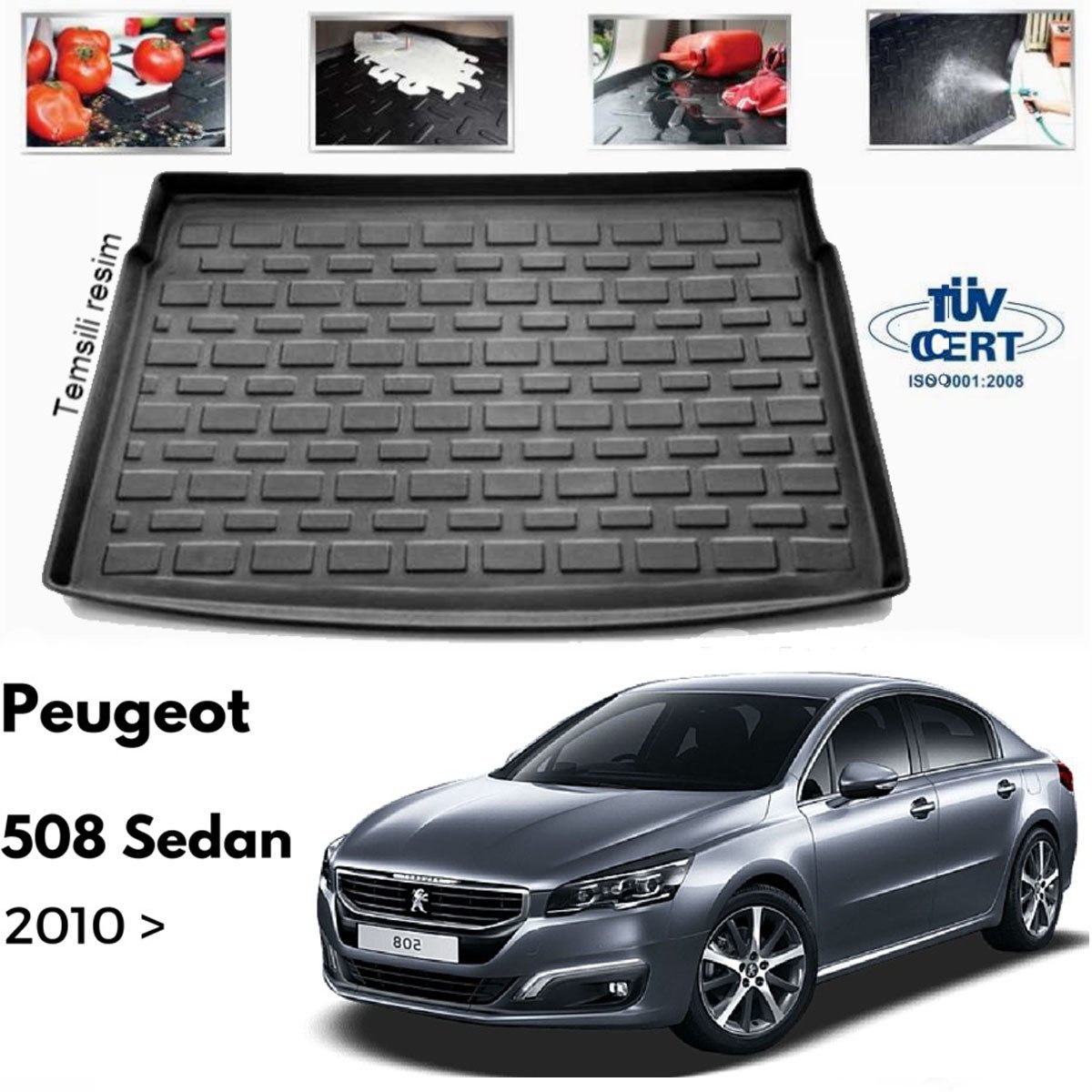 Peugeot 508 Bagaj Havuzu Paspası