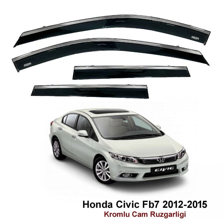 Honda Civic Fb7 Kromlu Cam Rüzgarlığı Niken 2012-2015