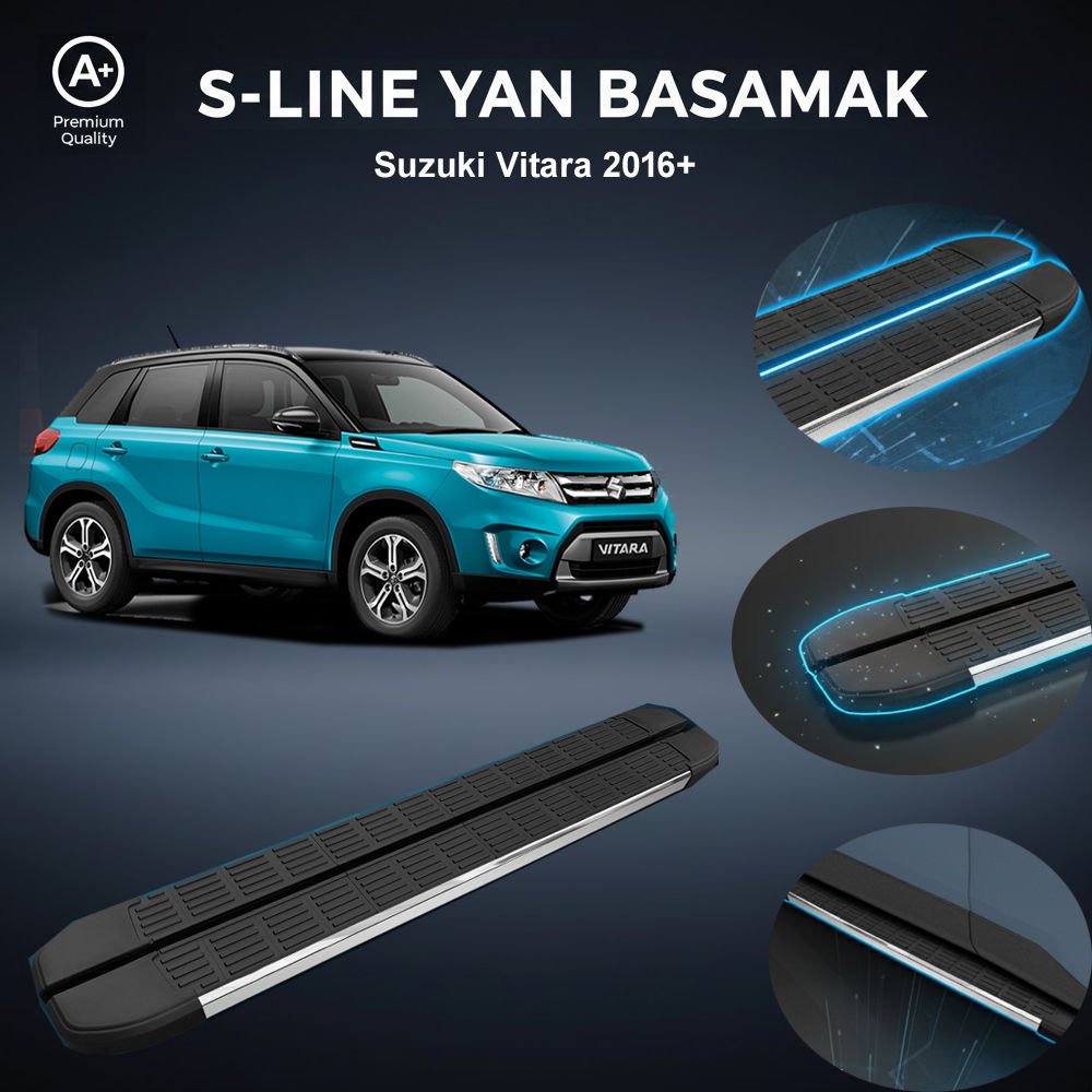 Suzuki Vitara S-Line Premium Krom Yan Basamak 2016 Sonrası