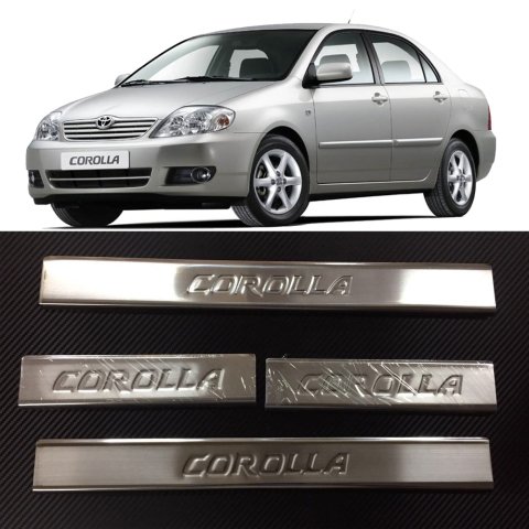 Toyota Corolla Kapı Eşiği Kromu Nikelajı 2001-2006