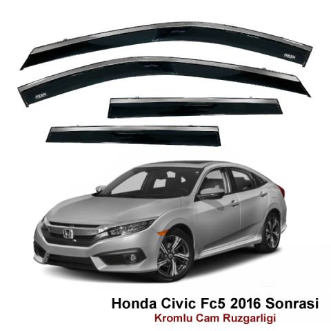 Honda Civic Fc5 Kromlu Cam Rüzgarlığı Niken 2016 Sonrası