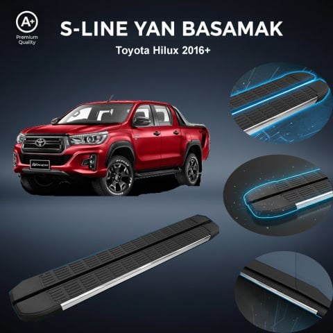 Toyota Hilux S-Line Premium Krom Yan Basamak 2016 Sonrası