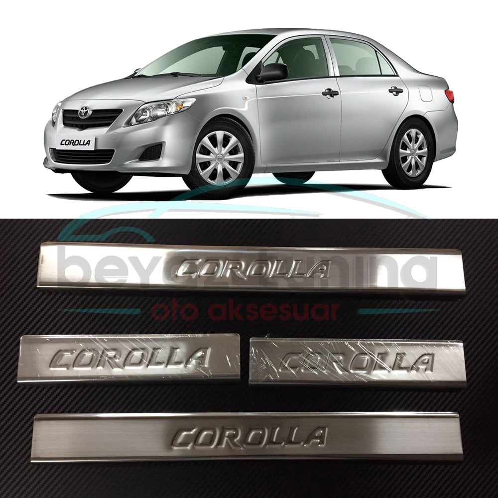 Toyota Corolla Kapı Eşiği Kromu Nikelajı 2007-2012