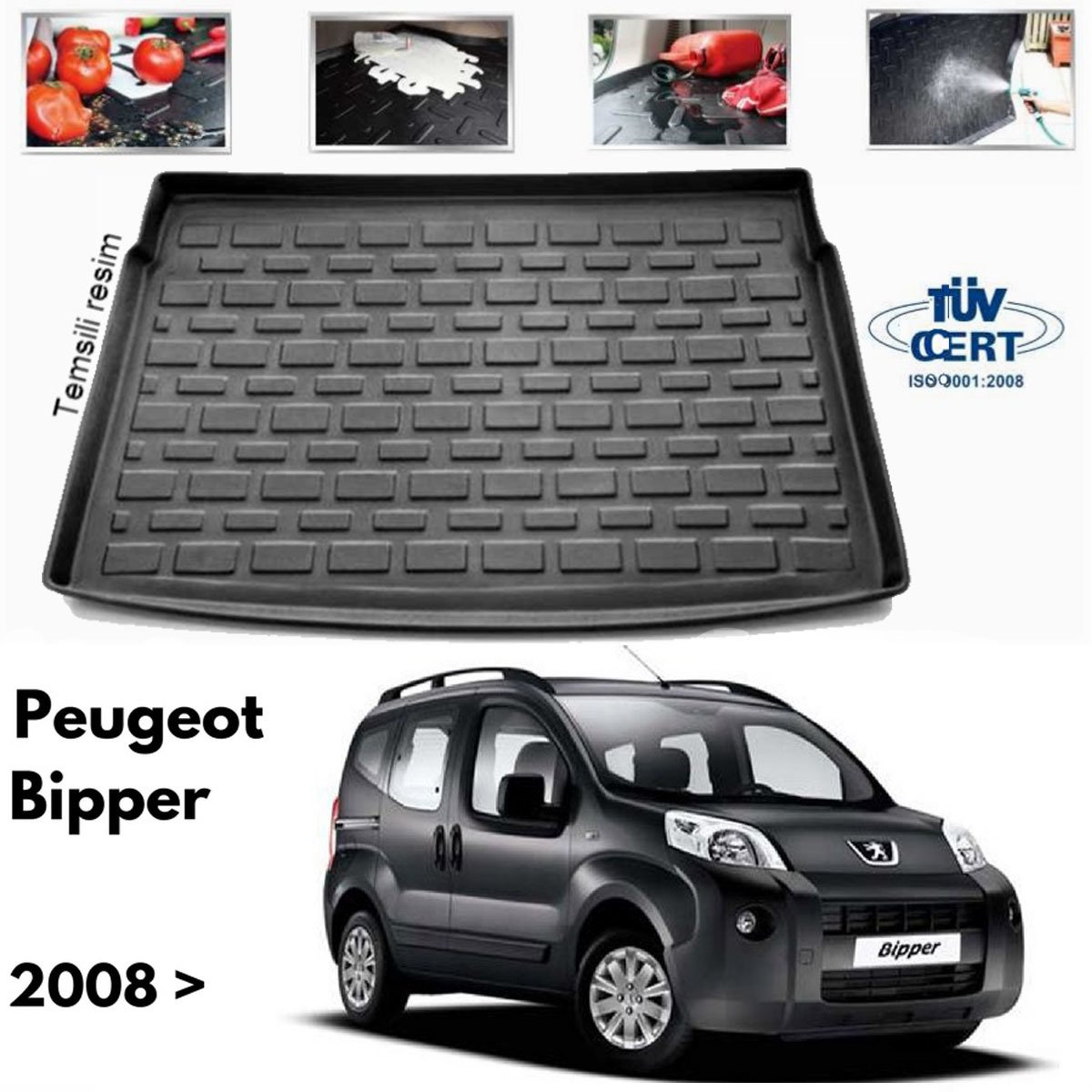 Peugeot Bipper Bagaj Havuzu Paspası