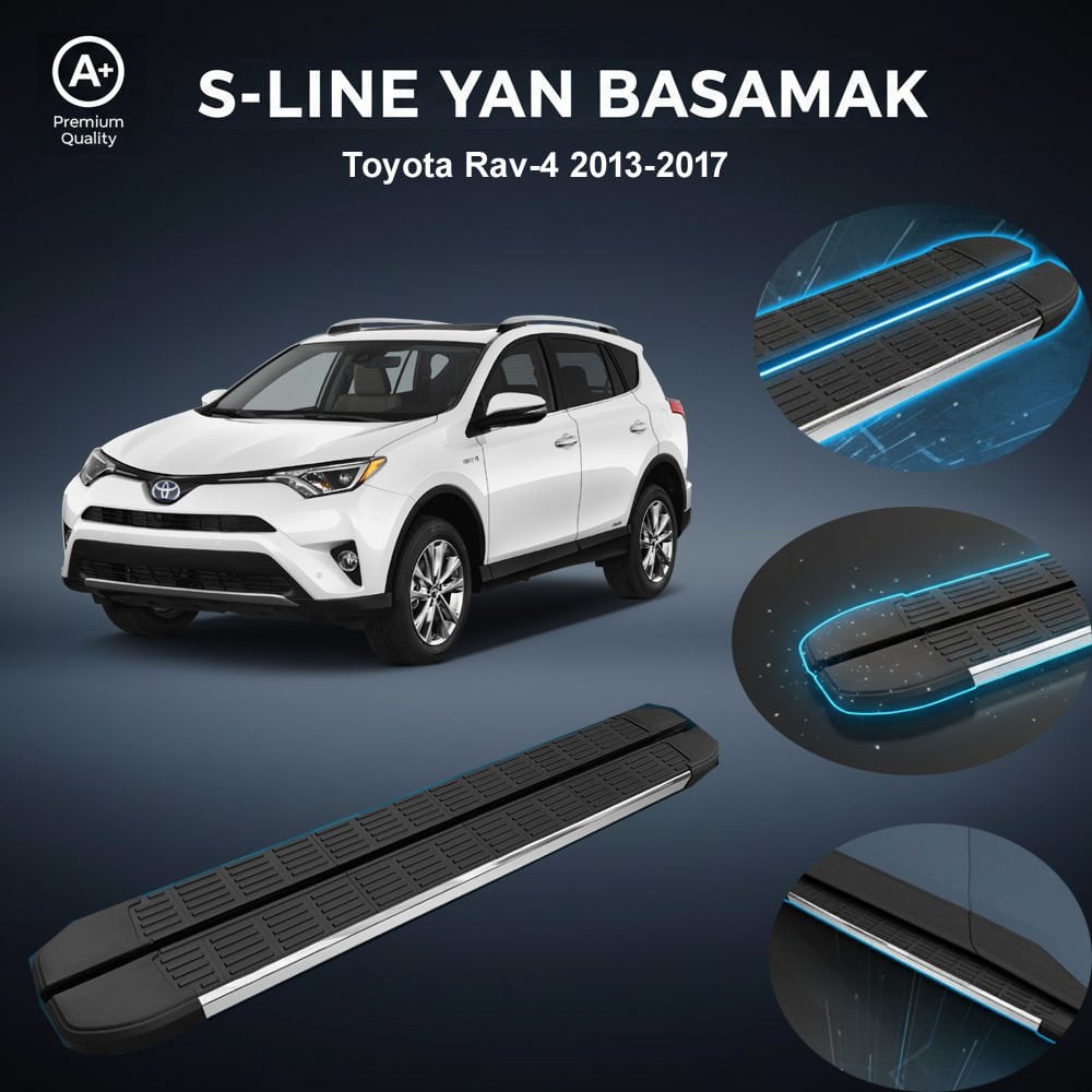 Toyota RAV-4 S-Line Premium Krom Yan Basamak 2013-2017