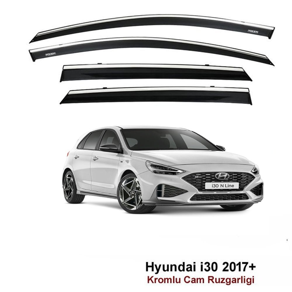 Hyundai i30 Kromlu Cam Rüzgarlığı Niken 2017 Sonrası