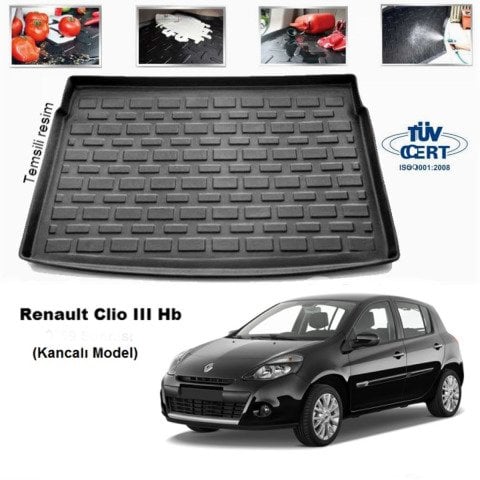 Renault Clio 3 Bagaj Havuzu Paspası 2005-2011