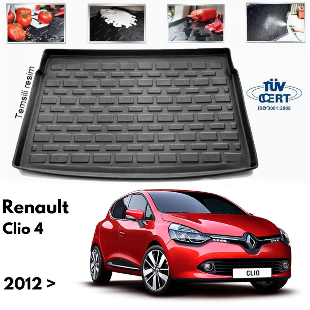 Renault Clio 4 Bagaj Havuzu Paspası 2012 Sonrası