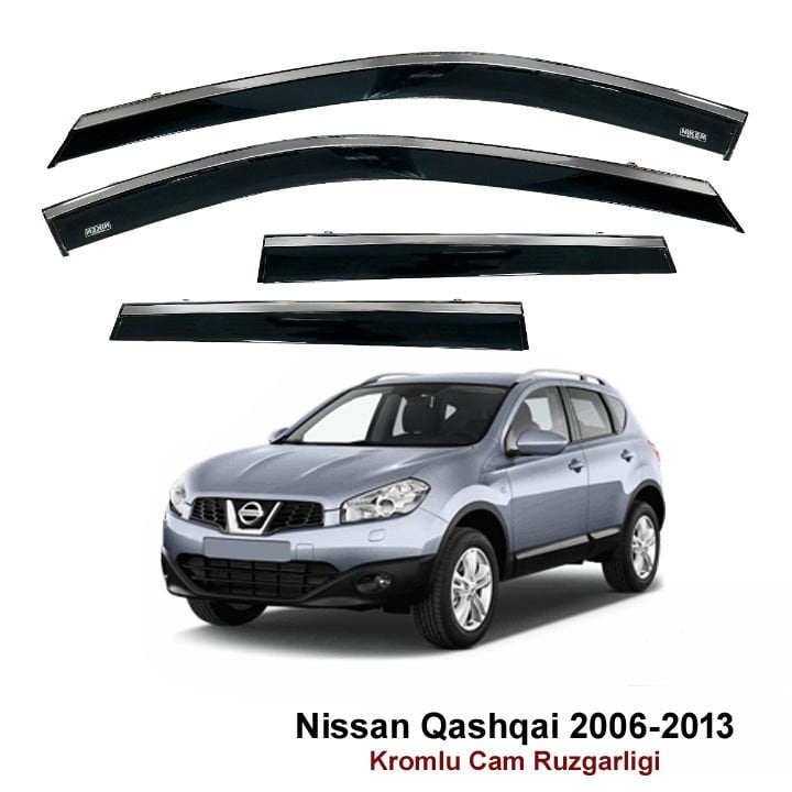 Nissan Qashqai Kromlu Cam Rüzgarlığı Niken 2006-2013