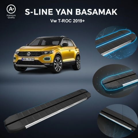 VW T-ROC S-Line Premium Krom Yan Basamak 2019 Sonrası