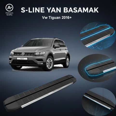 VW Tiguan S-Line Premium Krom Yan Basamak 2016 Sonrası