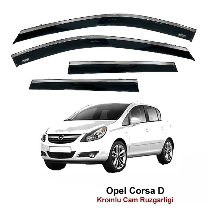 Opel Corsa D Kromlu Cam Rüzgarlığı Niken