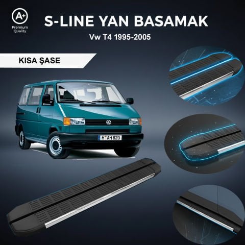 VW T4 KISA S-Line Premium Krom Yan Basamak 1995-2004
