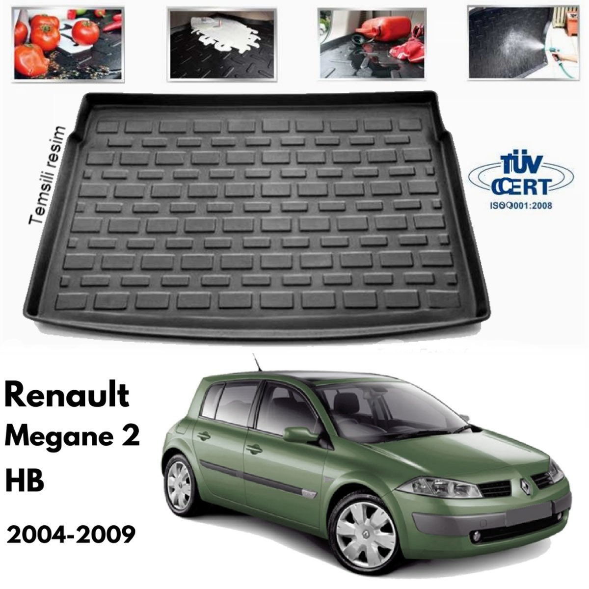Renault Megane 2 HB Bagaj Havuzu Paspası 2003-2009