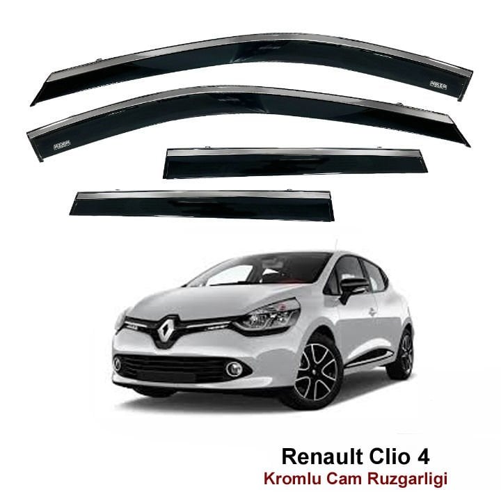 Renault Clio 4 Kromlu Cam Rüzgarlığı Niken