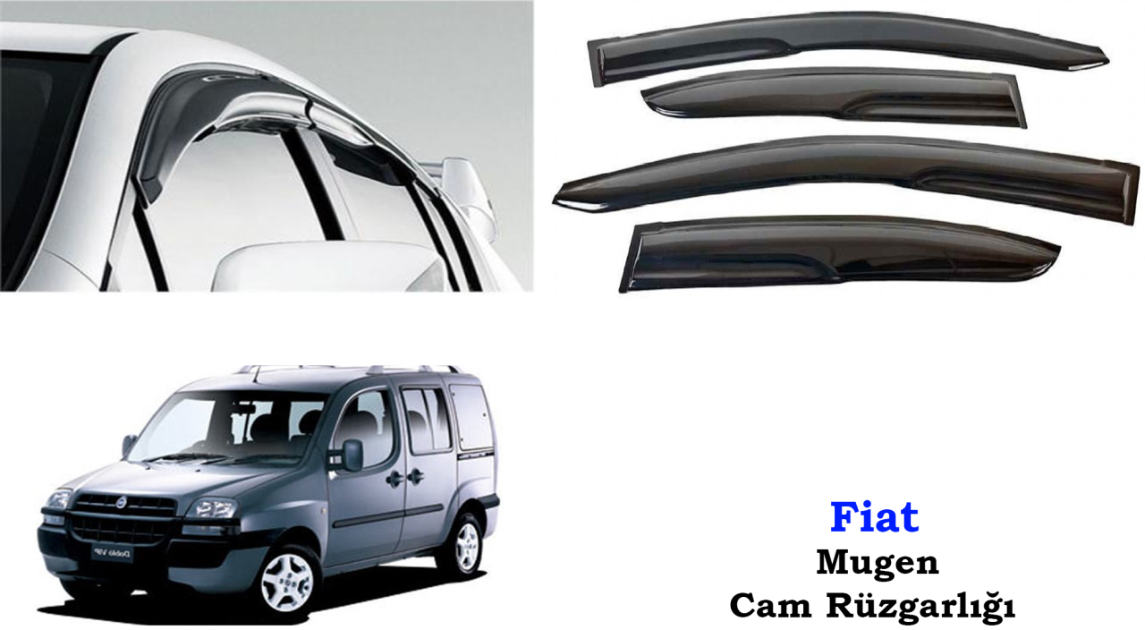Fiat Doblo 1 Mugen Cam Kenar Rüzgarlığı 2001-2009 2li