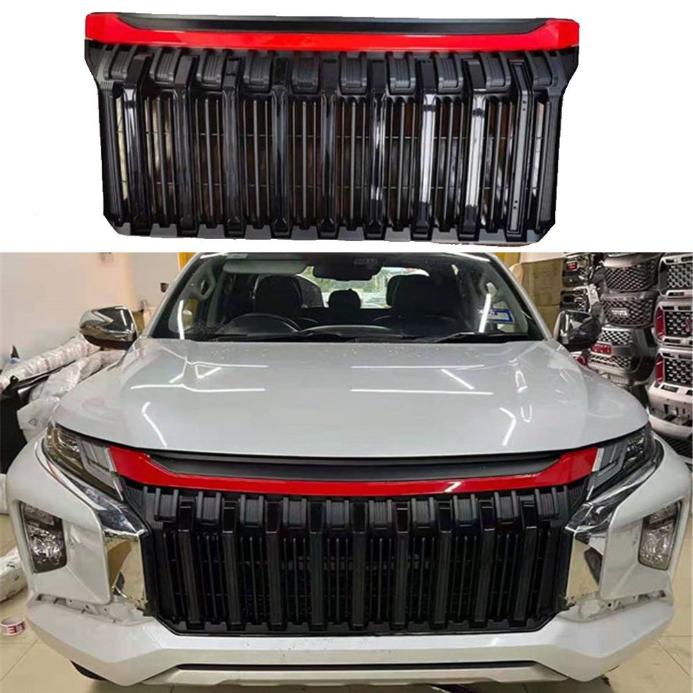 Mitsubishi L200 Ön Panjur Izgara Kırmızı Çizgili Siyah 2019-2021 Arası