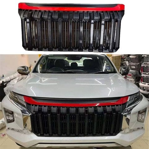 Mitsubishi L200 Ön Panjur Izgara Kırmızı Çizgili Siyah 2019-2021 Arası