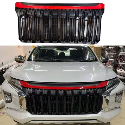 Mitsubishi L200 Ön Panjur Izgara Kırmızı Çizgili Siyah 2019-2021 Arası