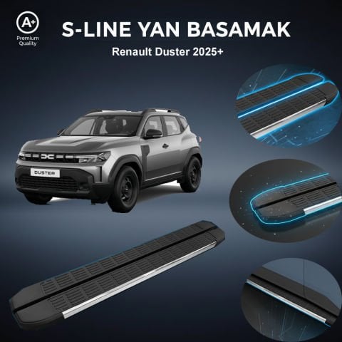 Renault Duster S-Line Premium Krom Yan Basamak  2025 Sonrası