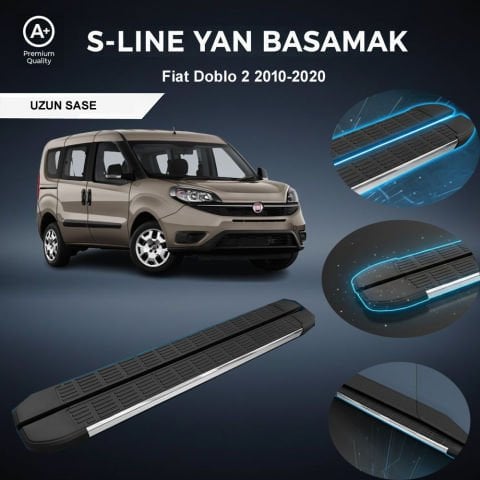 Fiat Doblo 2 Uzun S-Line Premium Krom Yan Basamak  2010-2020