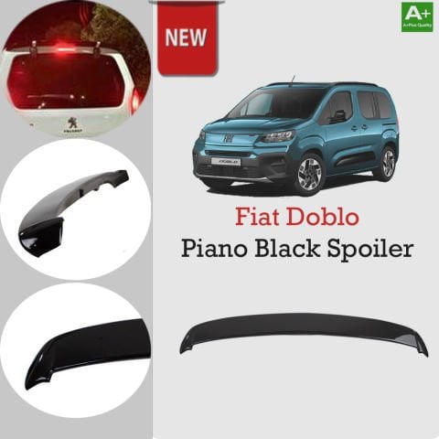 Fiat Doblo Bagaj Üstü Spoiler Piano Black 2023 Sonrası