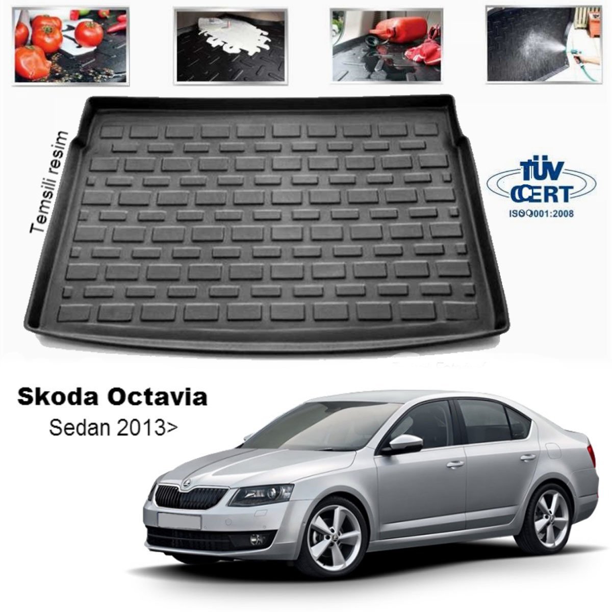 Skoda Octavia Bagaj Havuzu Paspası 2013 Sonrası