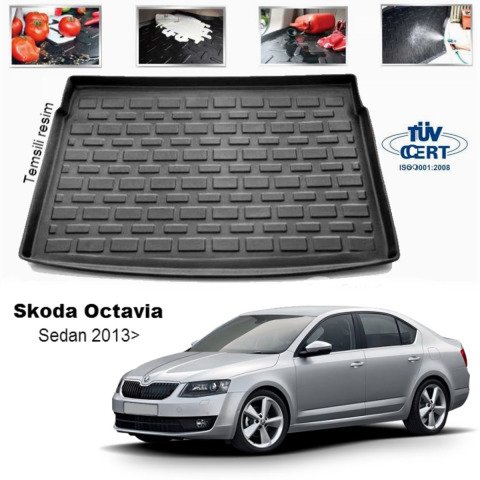 Skoda Octavia Bagaj Havuzu Paspası 2013 Sonrası