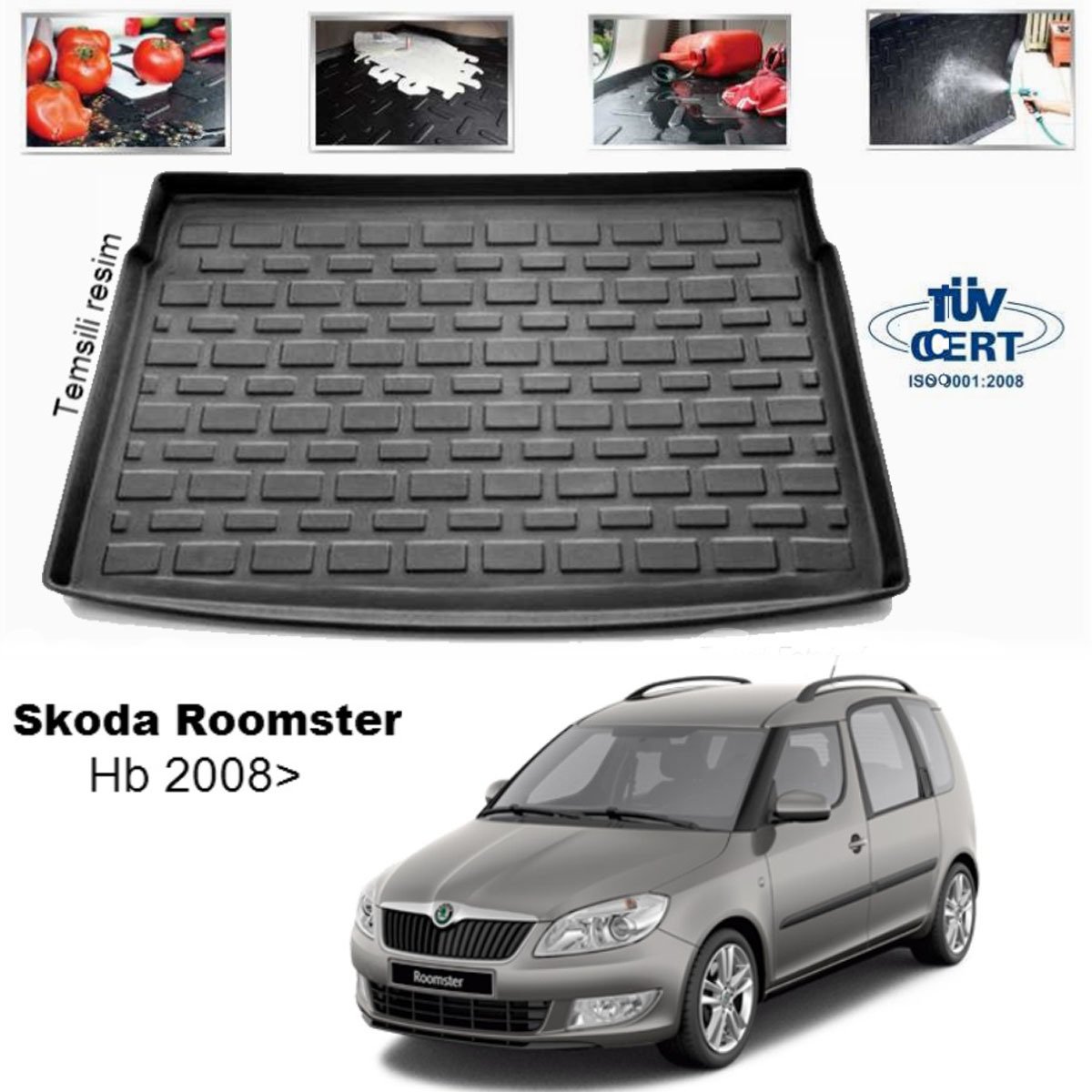 Skoda Roomster Bagaj Havuzu Paspası 2008 Sonrası
