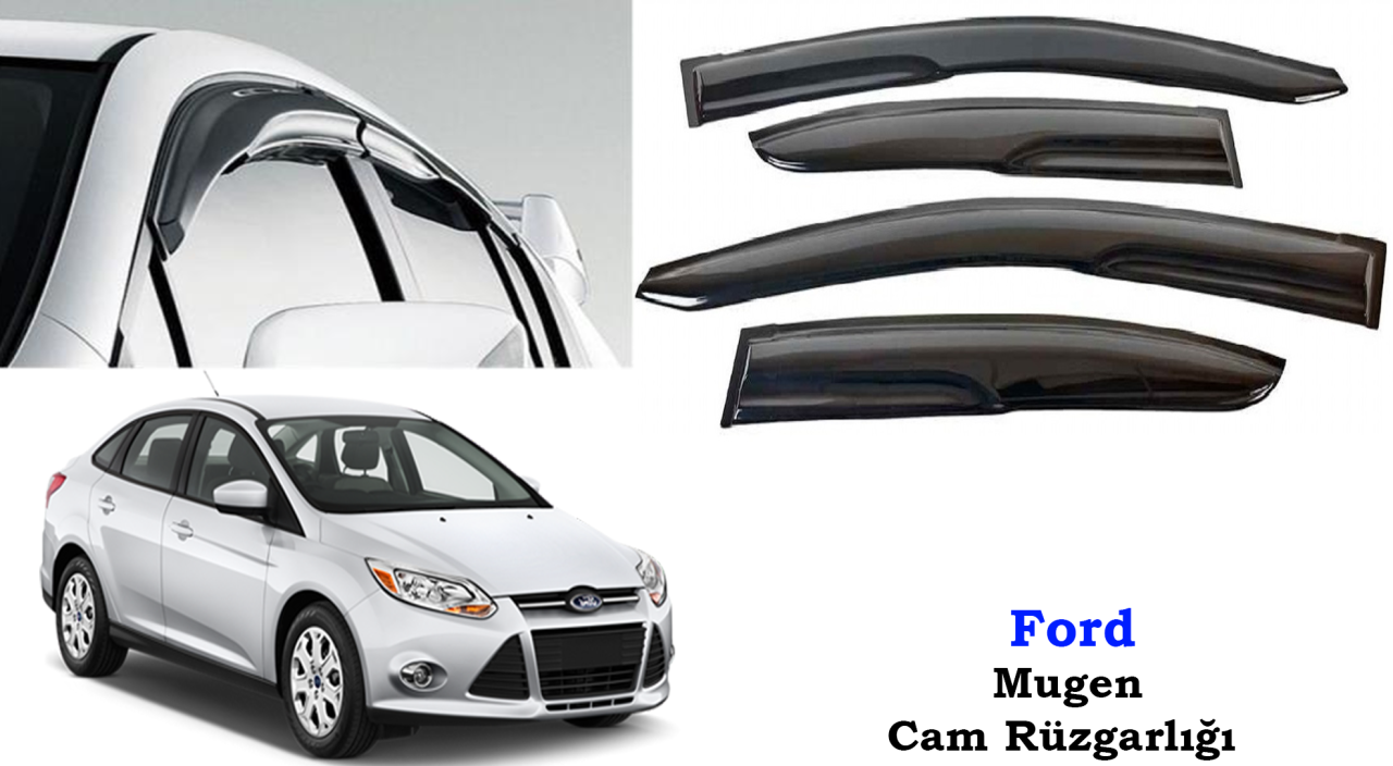Ford Focus 3 Mugen Cam Kenar Rüzgarlığı 2011-