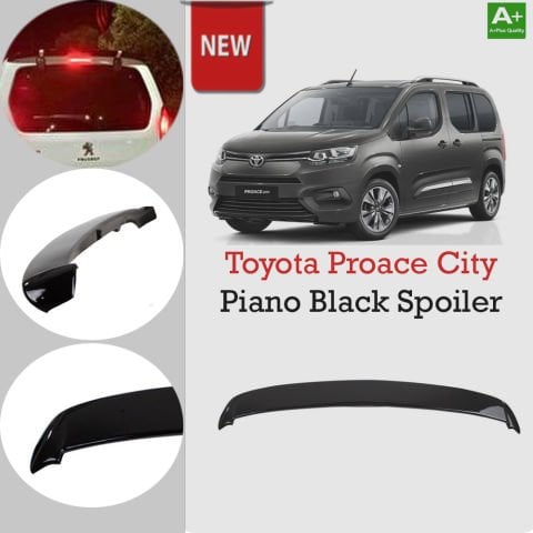 Toyota Proace City Bagaj Üstü Spoiler Piano Black 2021 Sonrası