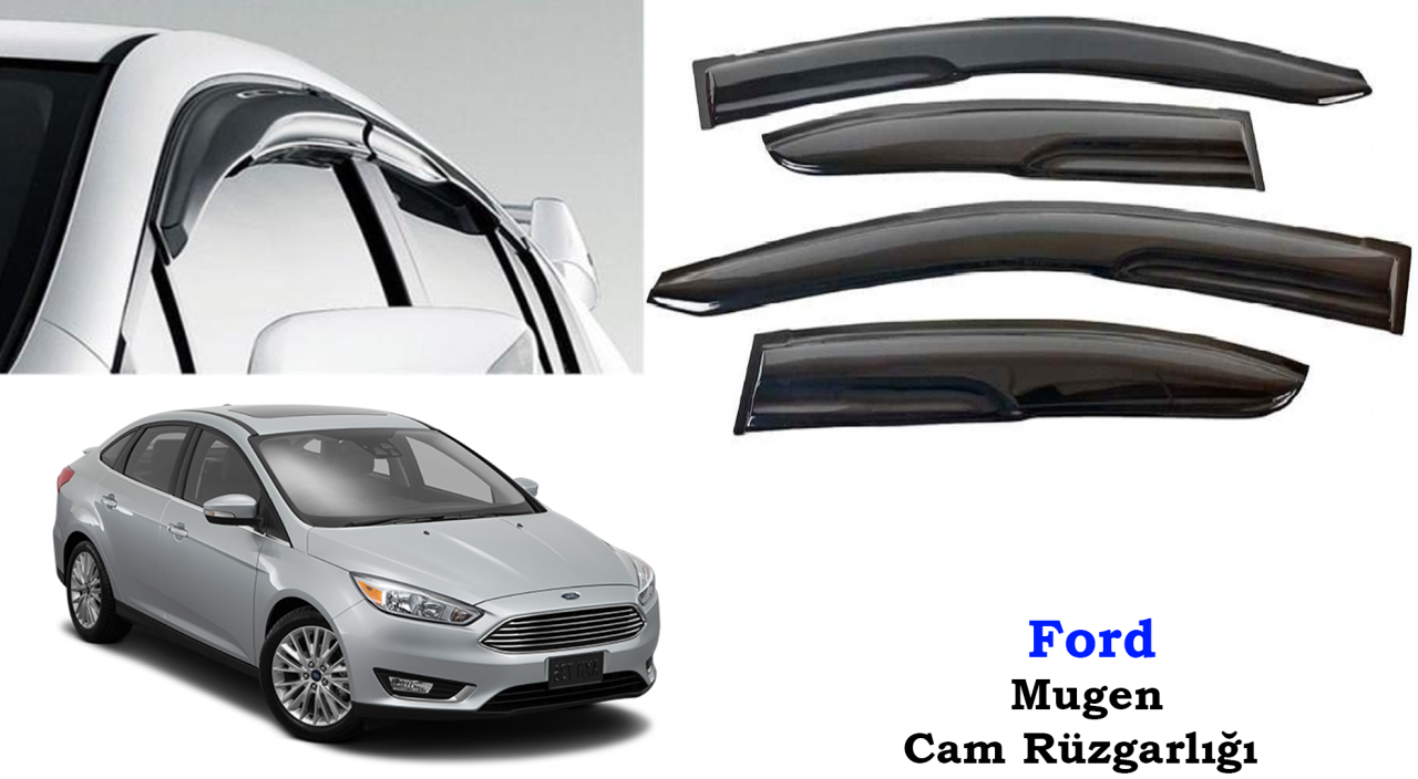 Ford Focus 4 Mugen Cam Kenar Rüzgarlığı 2011-