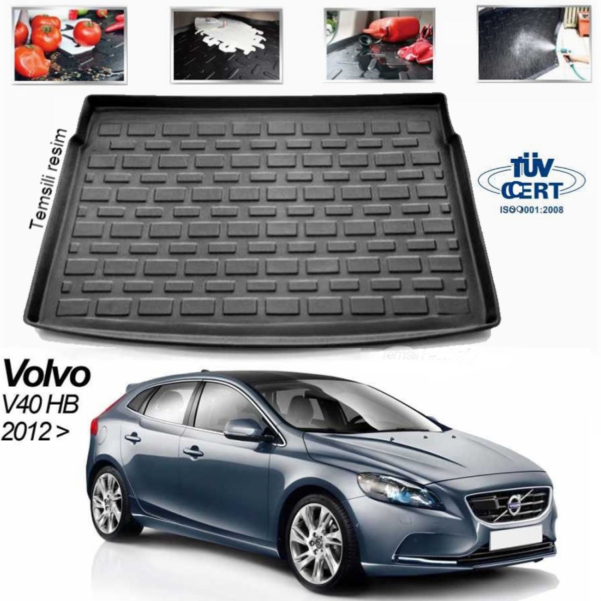 Volvo V40 Bagaj Havuzu Paspası 2012 Sonrası