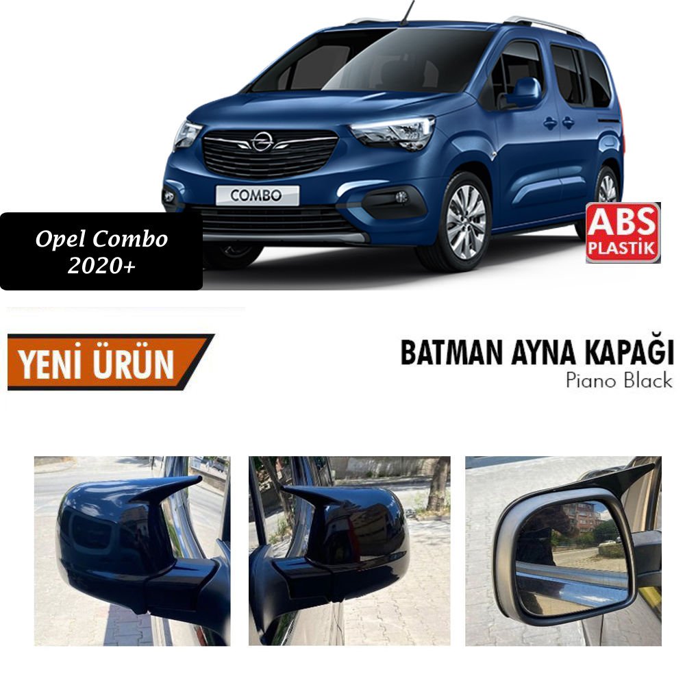 Opel Combo Yarasa Ayna Kapağı Batman Parlak Siyah Piano Black