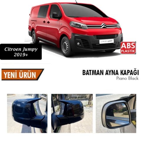 Citroen Jumpy Yarasa Ayna Kapağı Batman Parlak Siyah Piano Black