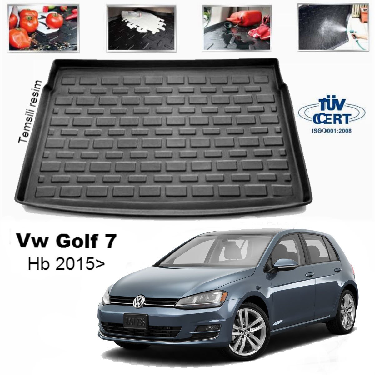 Volkswagen Golf 7 Bagaj Havuzu Paspası 2013 Sonrası